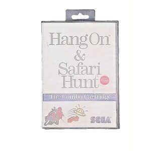 Hang-On / Safari Hunt Sega‎ Master System EC Vintage Video Game w/ books, poster